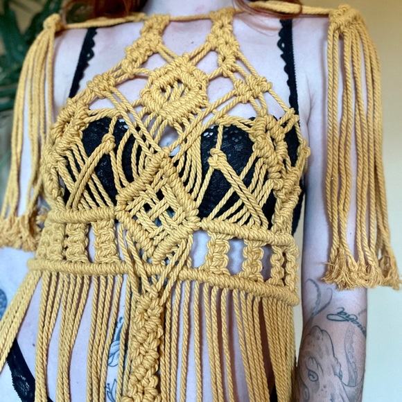 Handmade Macrame Crochet Dress - Picture 10 of 17